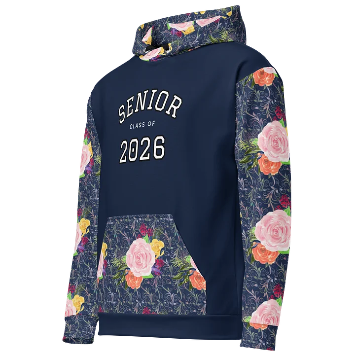 Senior Class 2026 Navy/Floral Unisex Hoodie product image (2)