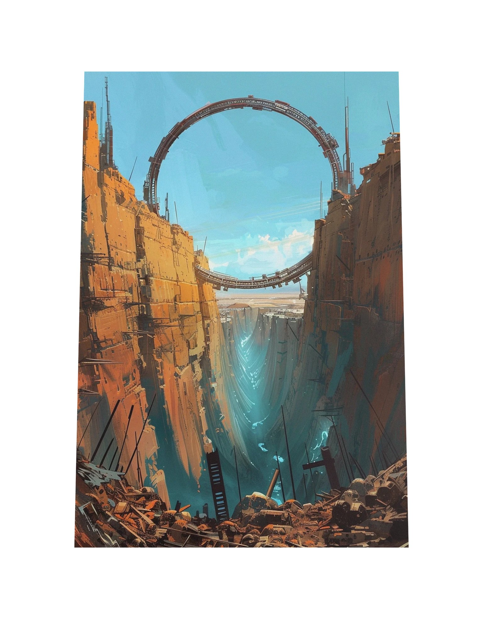 Muted Teal Colossal Orbital Poster product image (9)