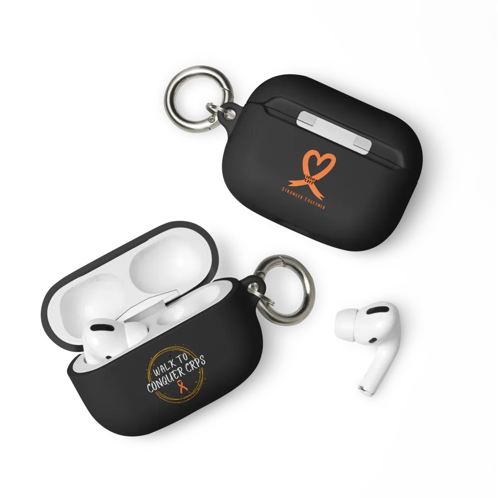 OFFICIAL Walk to Conquer CRPS Airpods Case- White Print product image (3)