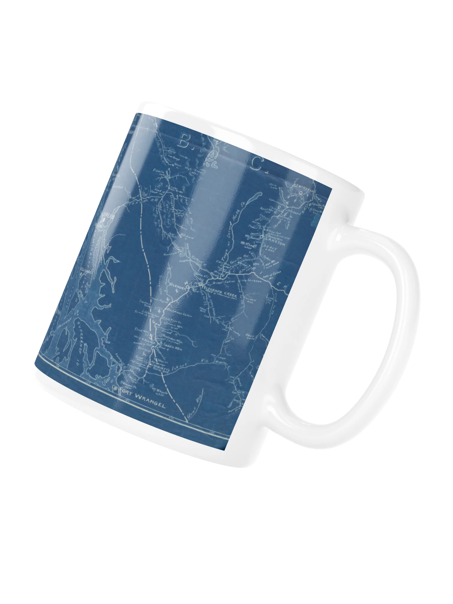 Upper Yukon Blue Map Mug product image (4)