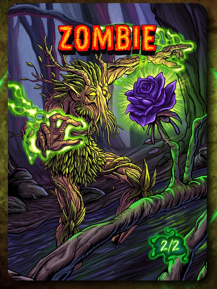 Zombie 2/2 Full Art Token (Plant Variant) product image (1)