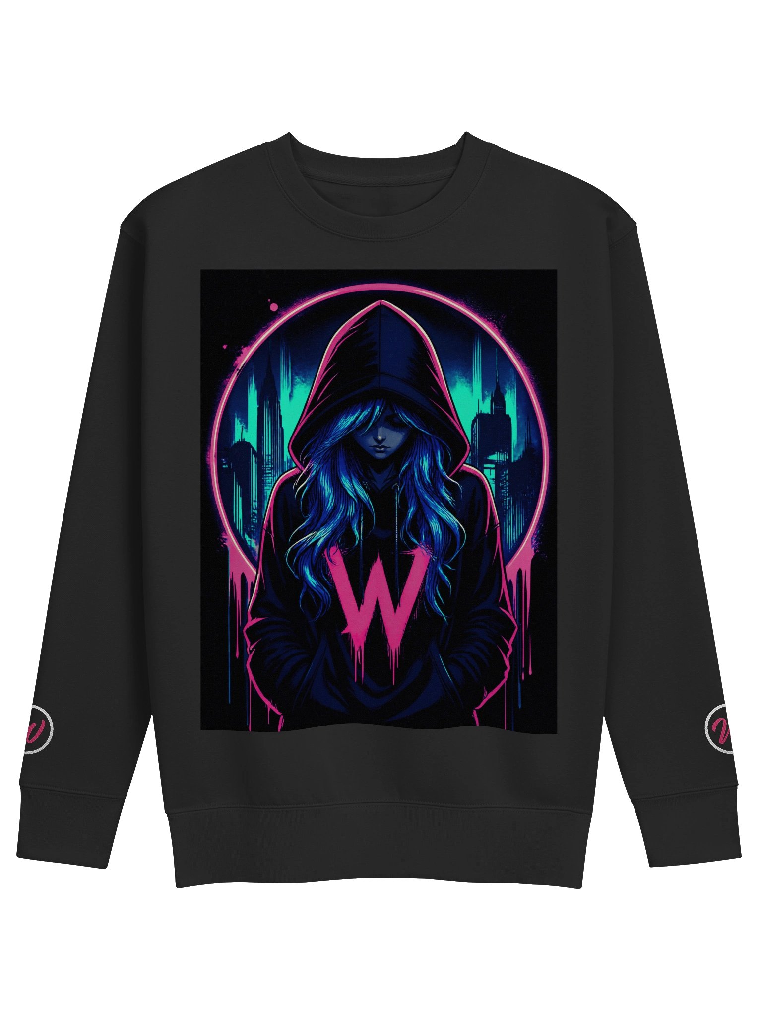Neon Cyper Punk Girl Crew product image (1)