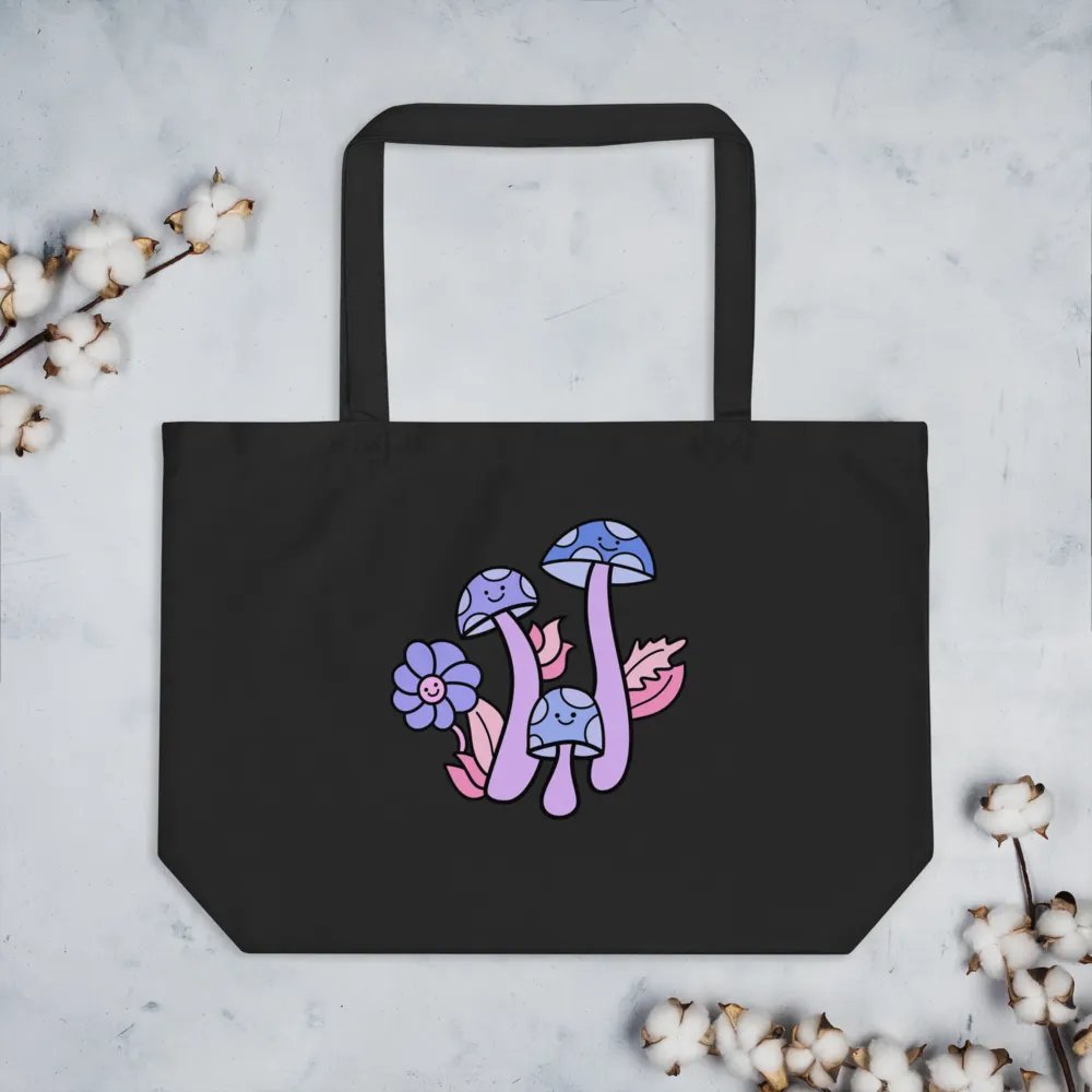 Smiling Mushroom Garden Tote Bag product image (4)