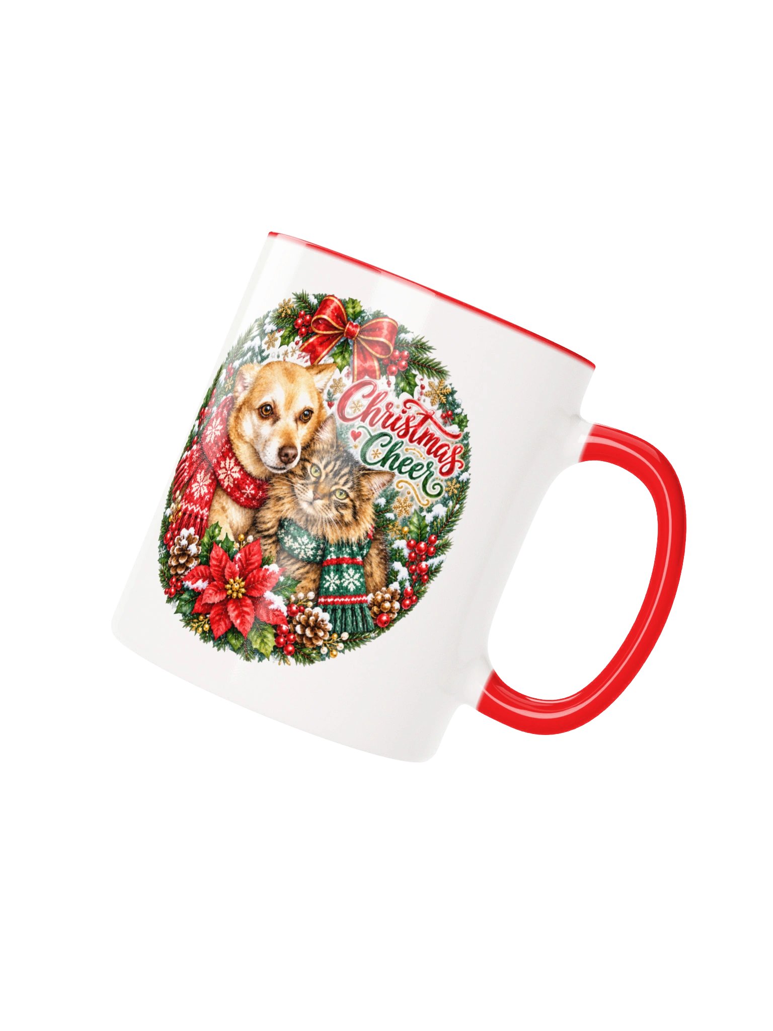 Christmas Cheer Cat and Dog Holiday Mug product image (22)