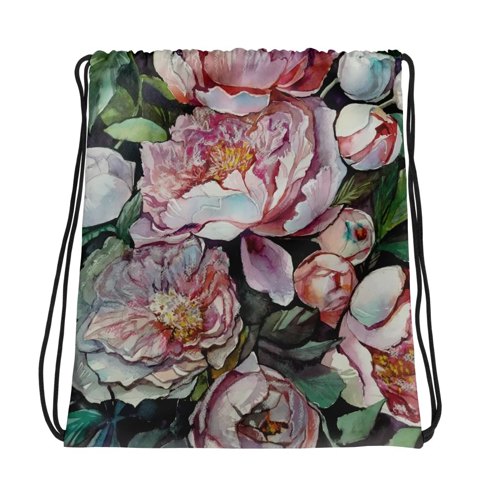 Peonies Garden - Drawstring Bag product image (1)