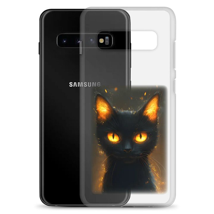 Samsung phone case with fire cat product image (8)