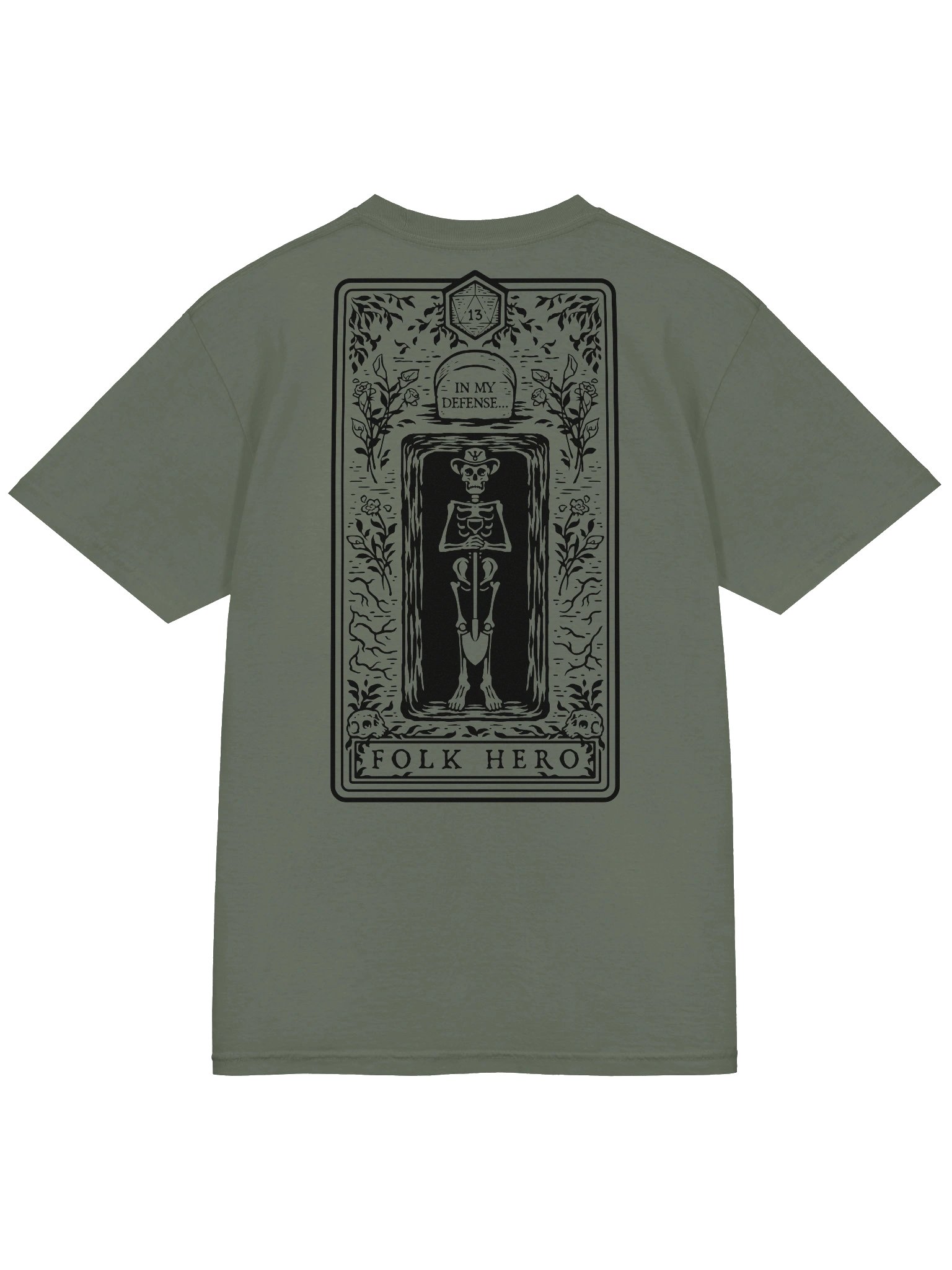 Disgraced Folk Hero (Moss T-Shirt) product image (6)