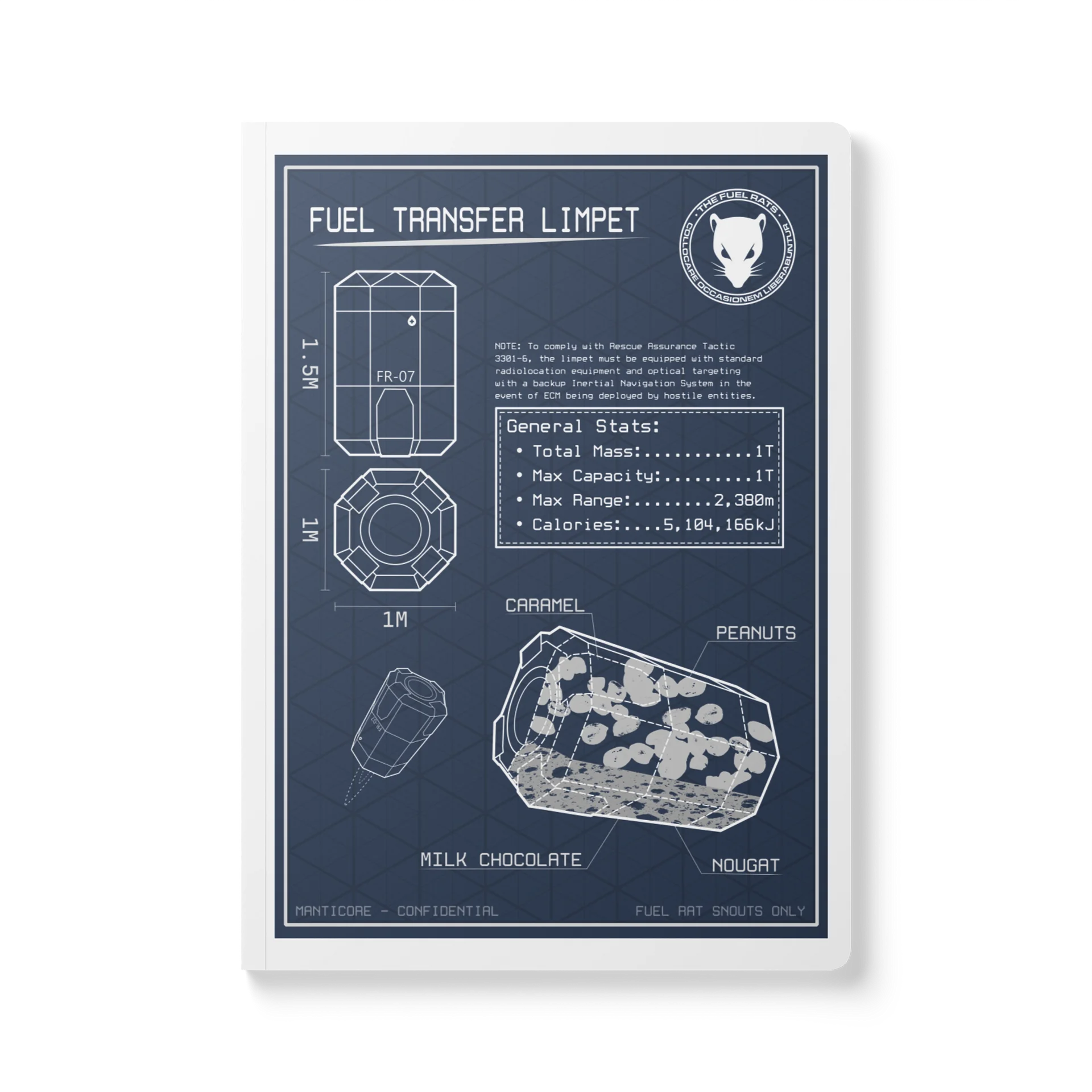 Limpet Schematic Notebook, Blue product image (1)