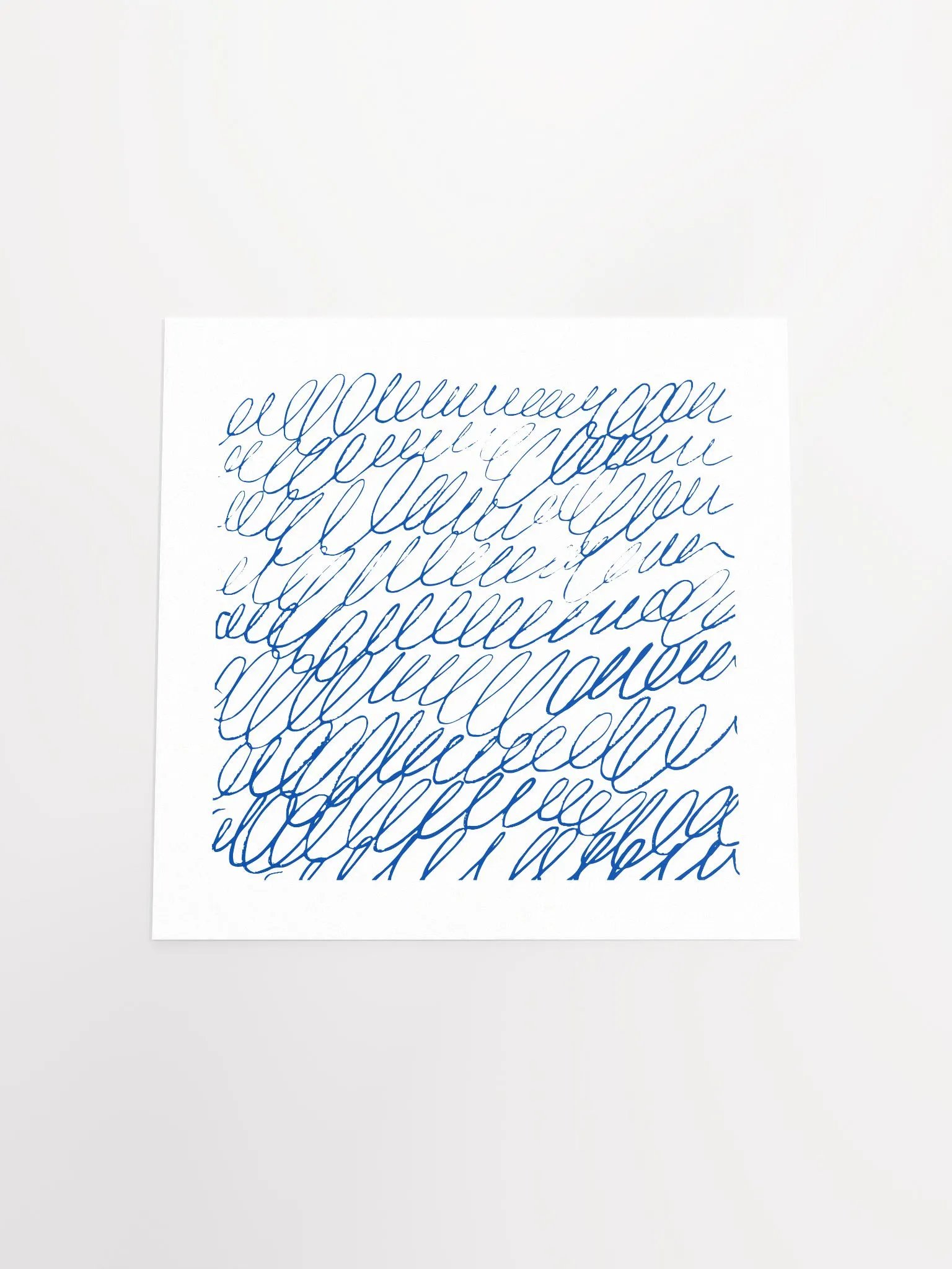 Blue Scribble Abstract Line Drawing Print product image (20)
