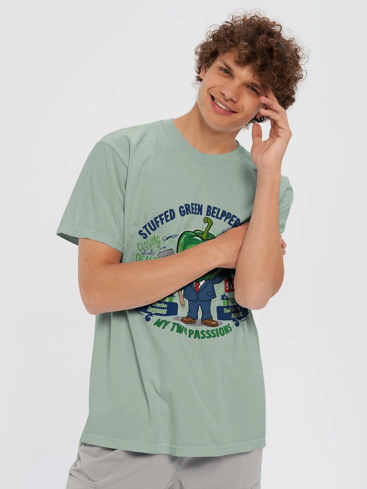 House-Hunting & Pepper-Stuffing: Realtors' Favorite Combo! Whimsical Real Estate Bell Pepper T-Shirt product image (1)