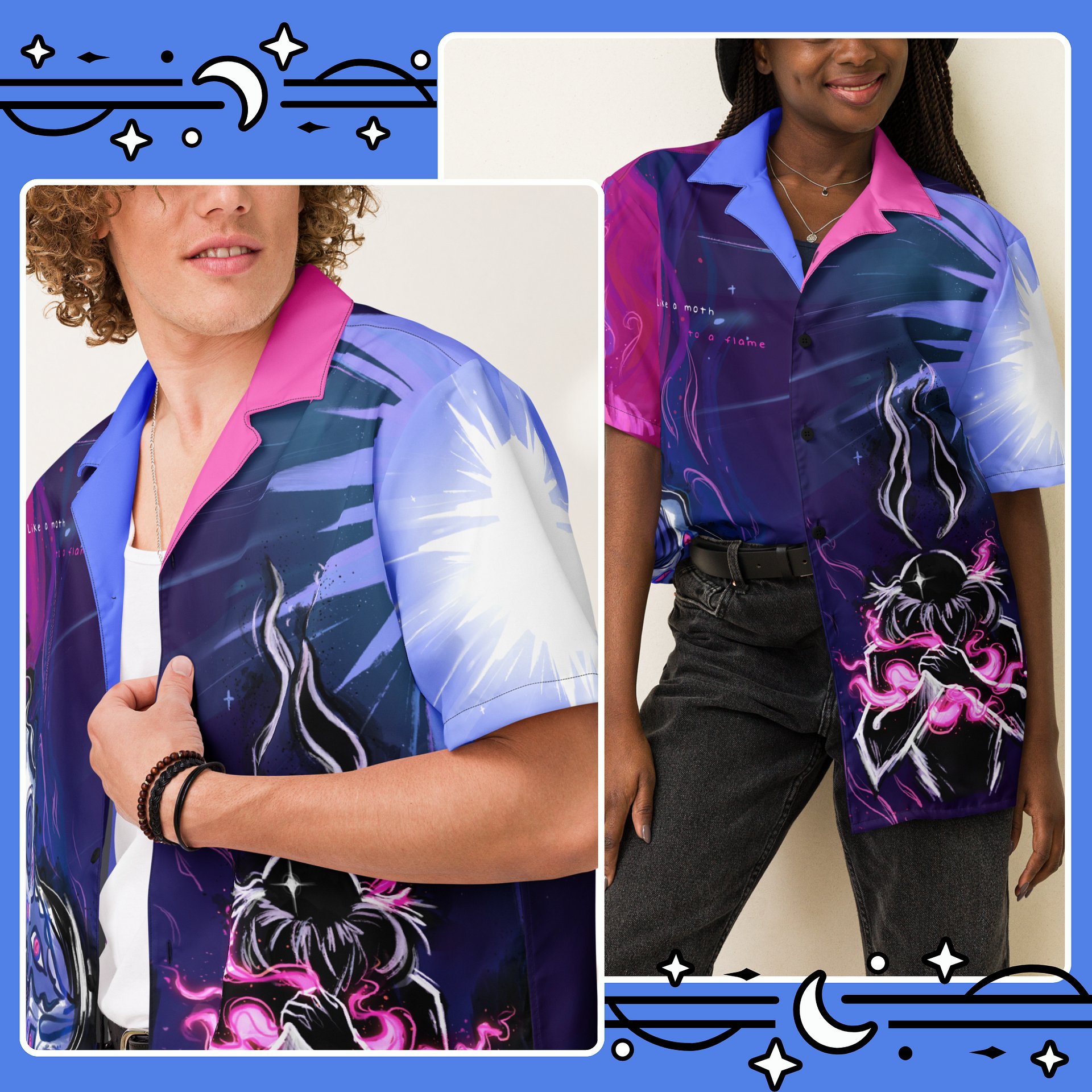 Omnisexual Subtle Pride Mothman Button Up Shirt product image (3)