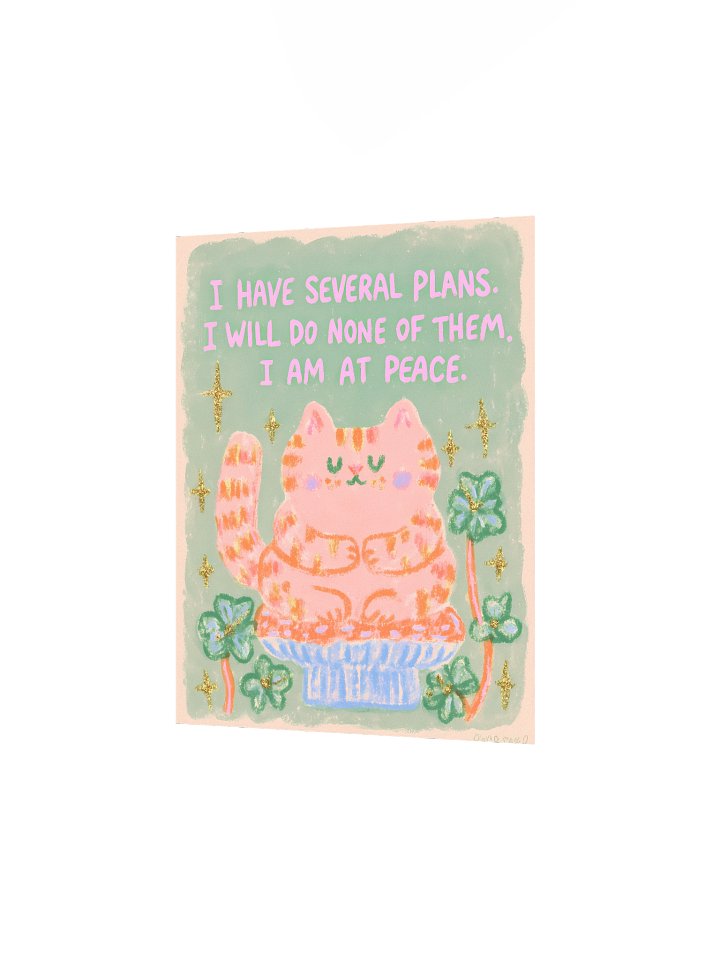 At Peace Cat Quote Poster product image (6)