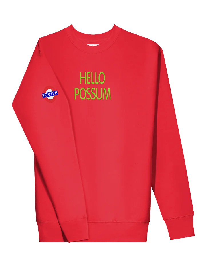 Hello Possum Graphic Crewneck - Lime Green product image (2)