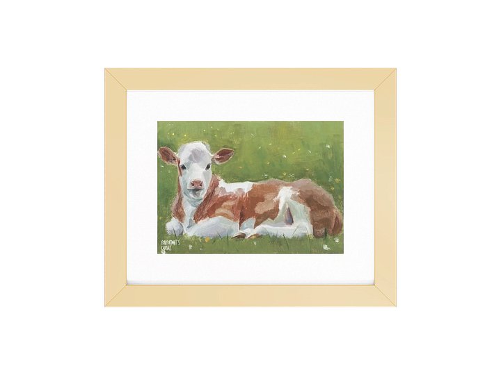 Framed Lavender the Calf - Painted Live 12/08/2025 product image (1)