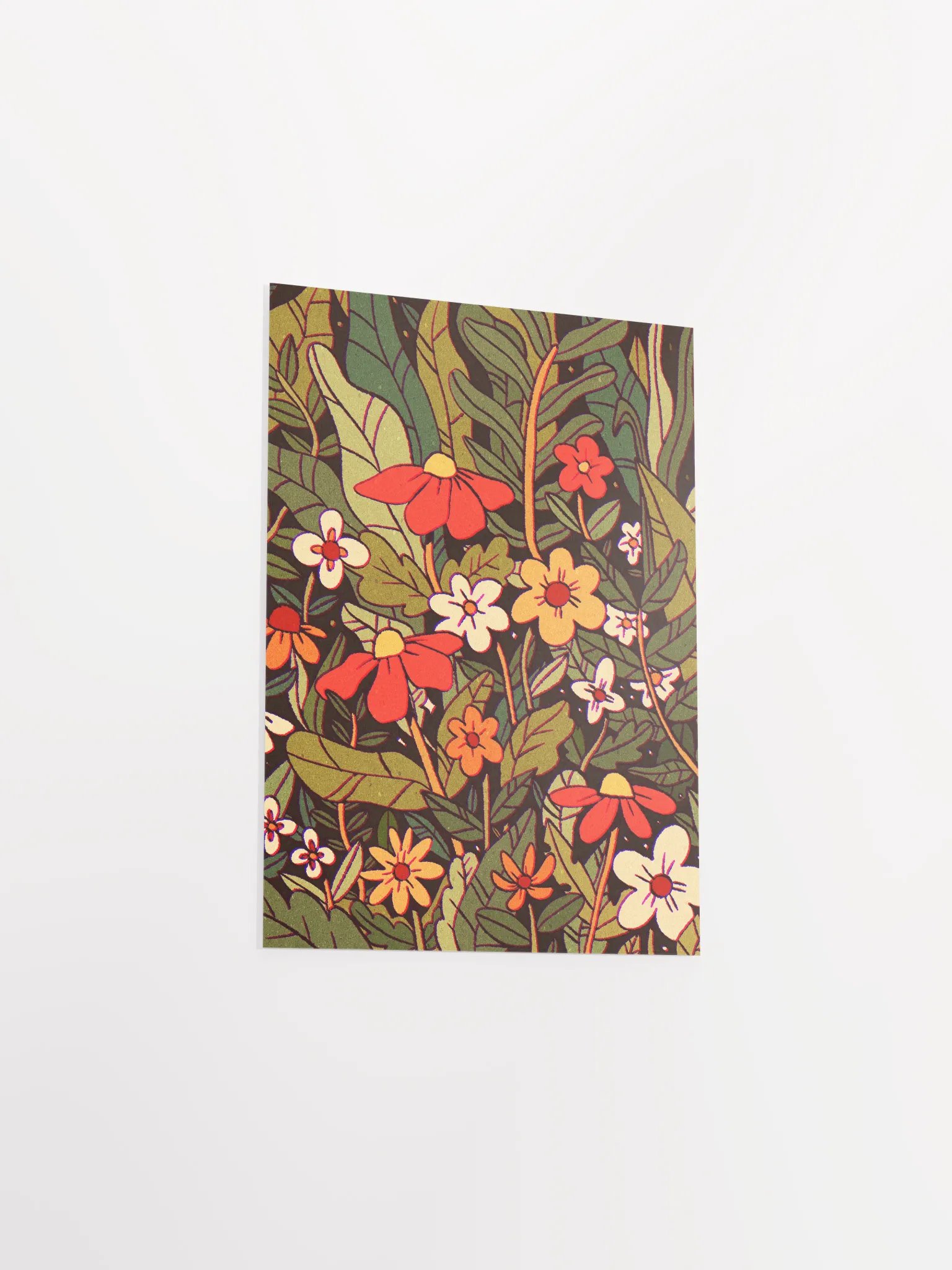 Retro Flowers Print product image (4)