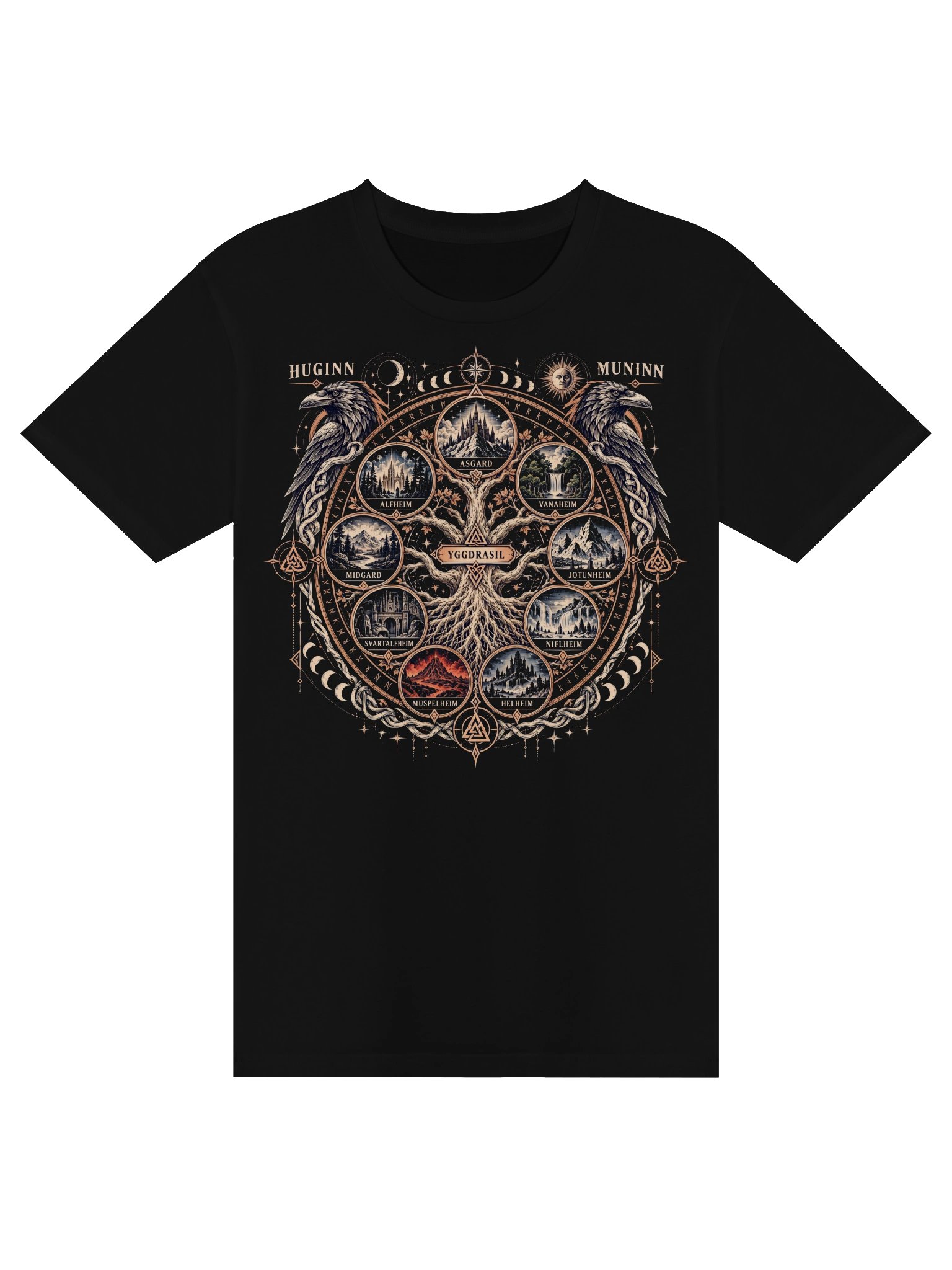 The Nine Realms Yggdrasil Cosmogony T-Shirt product image (4)