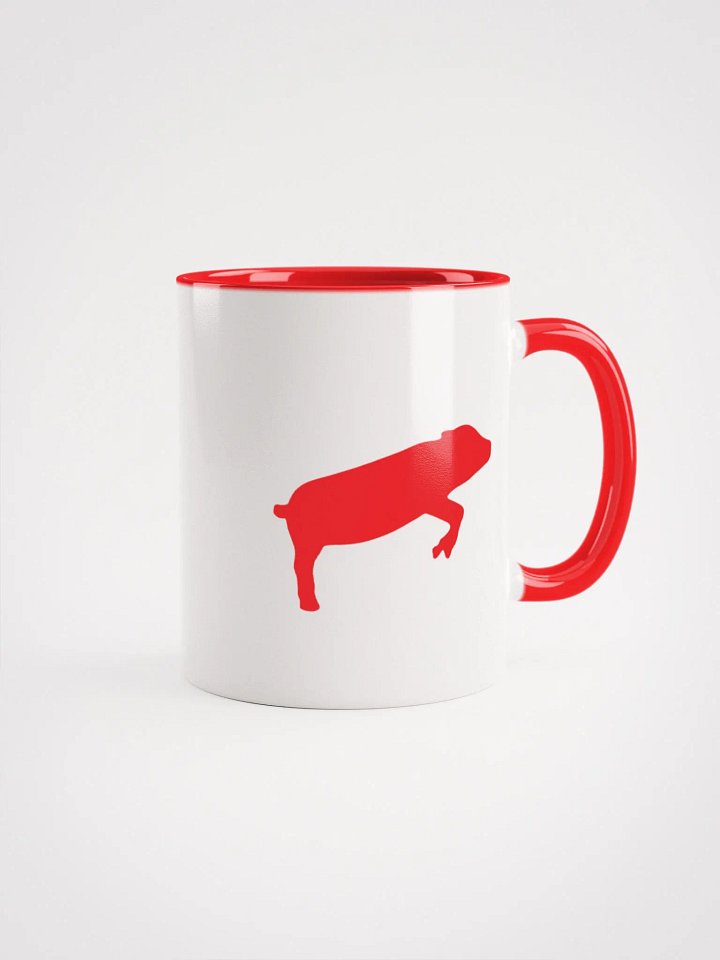 Leaping Pig RED (Ceramic Mug) product image (1)