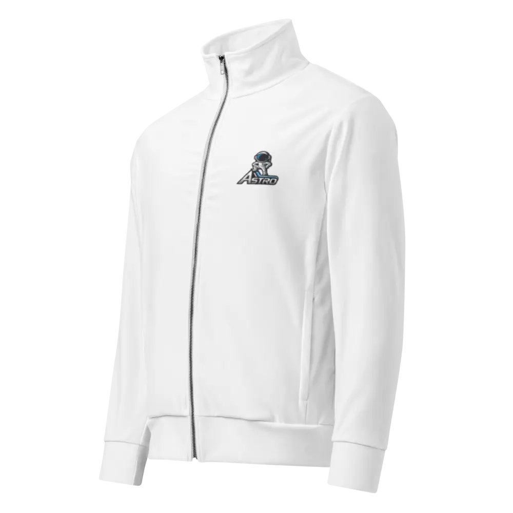 Astro Explorer White Recycled Unisex Zip-Up Track Jacket - Exclusive Sustainable Design product image (1)