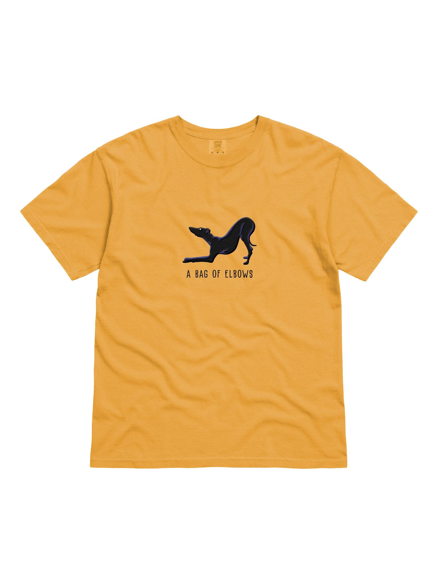 A Bag of Elbows T-Shirt(Embroidered) of an Italian Greyhound(Black) product image (4)