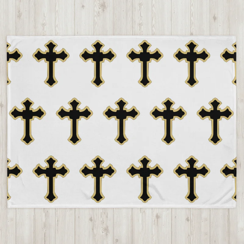 Exodus Cross - WHITE - Throw Blanket product image (1)