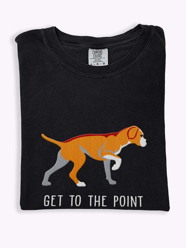 Get to the Point T-Shirt(Embroidered) of a Portuguese Pointer(Tan) product image (1)