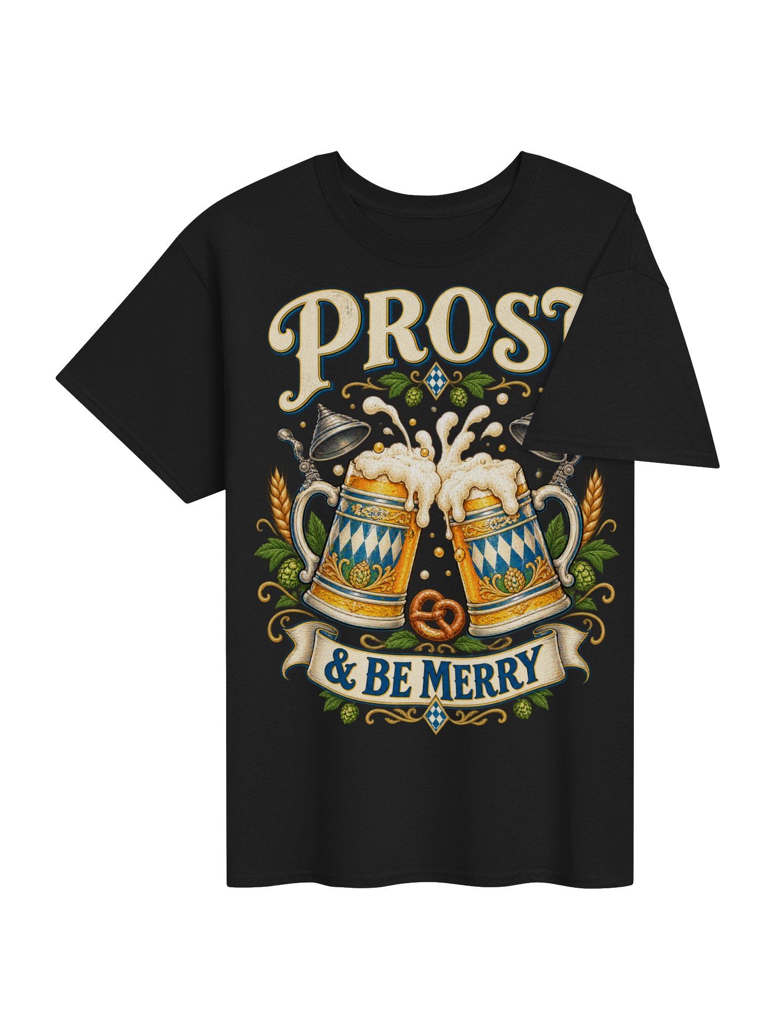 Prost & Be Merry Oktoberfest Beer Steins Vintage Tee product image (37)