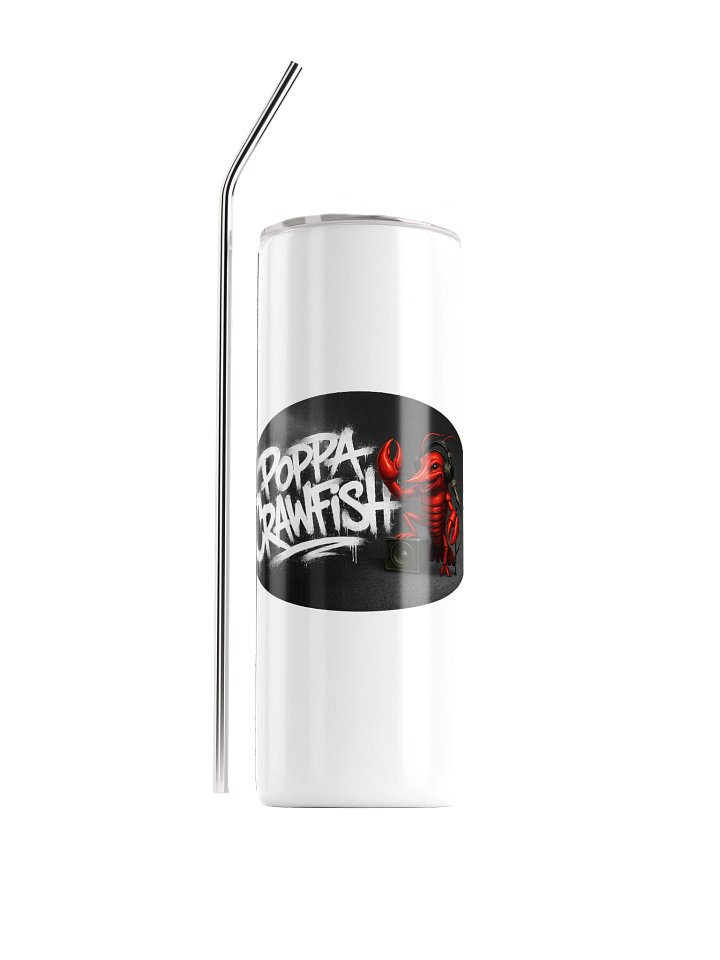 Poppa Crawfish Stainless Steel Tumbler Wht product image (1)