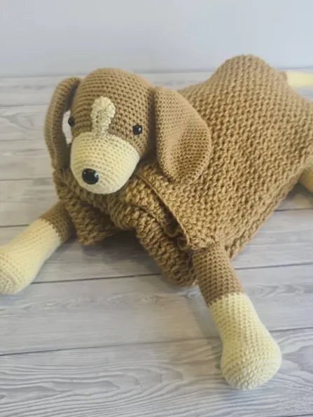 Beagle Dog Crochet Baby Blanket Pattern - Pram Toy & Play Mat PDF - Crafting Happiness product image (6)