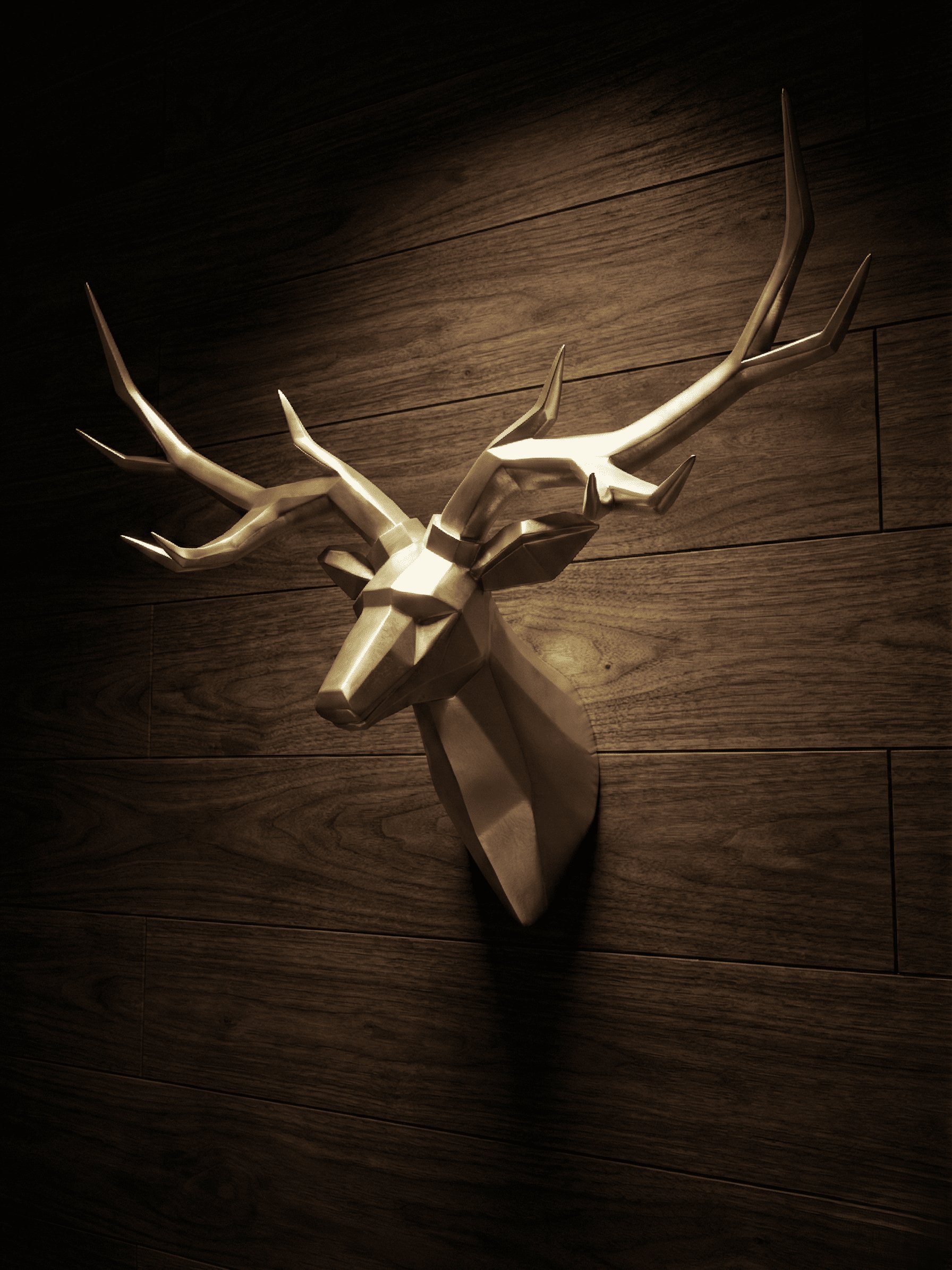 XL Modern Stag Wall Mount — Large Resin Deer Antler Sculpture product image (3)