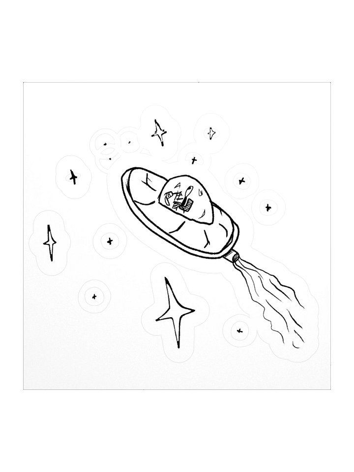 Unfinished Forgotten Outline Sticker product image (1)