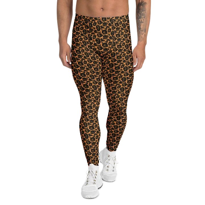 Casual Leopard Print Men's Athletic Leggings product image (1)
