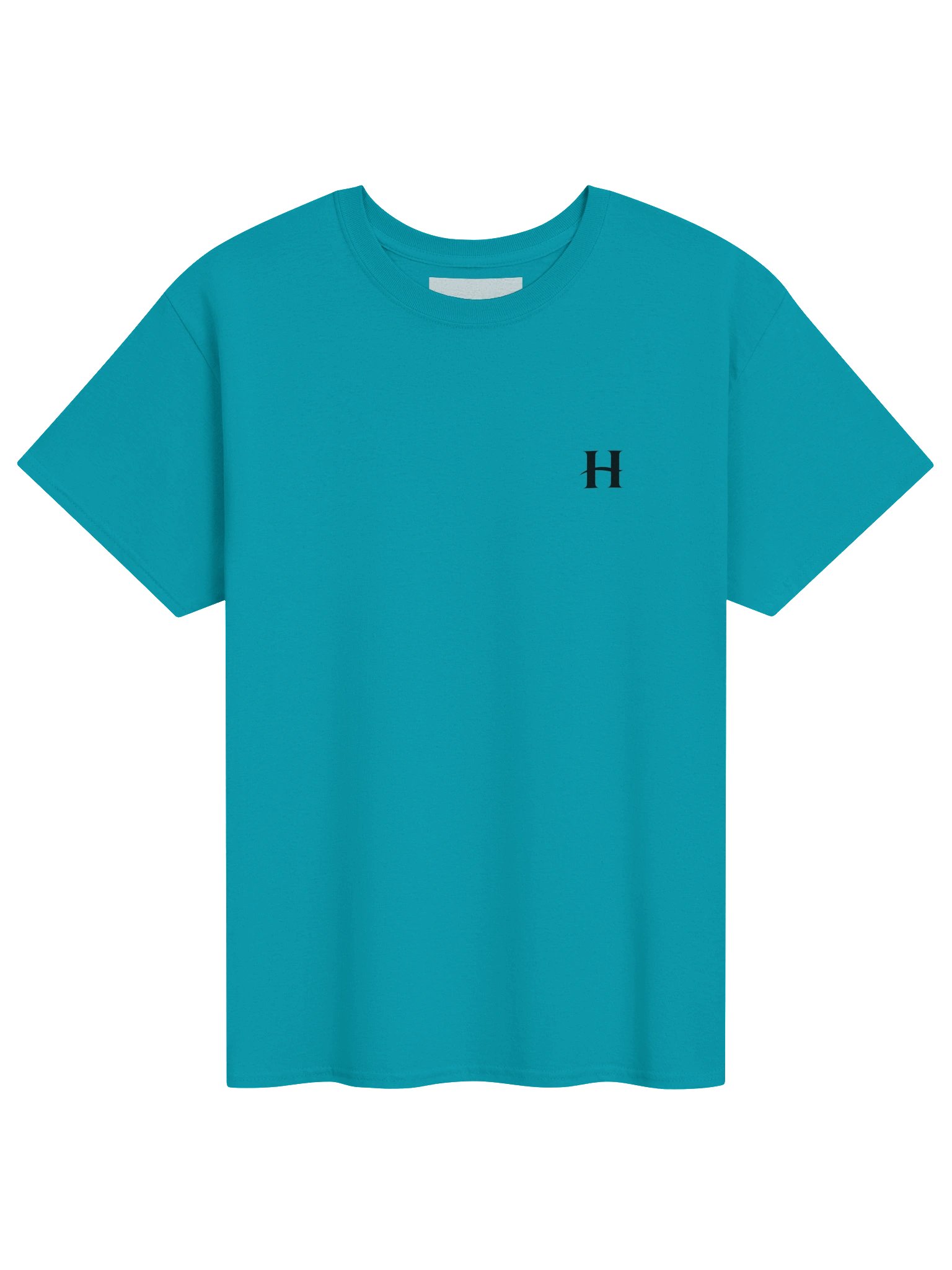 Hidenza Tee – Cyan Turquoise Premium Oversized T-Shirt with Chest Logo product image (1)