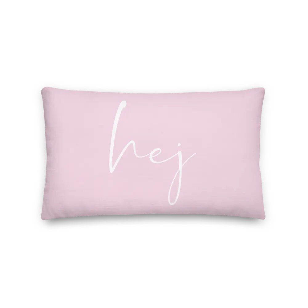 Hej SCANDI COTTAGE - Pink Pillow - HEJ KISSEN MIT TEXT PINK product image (1)