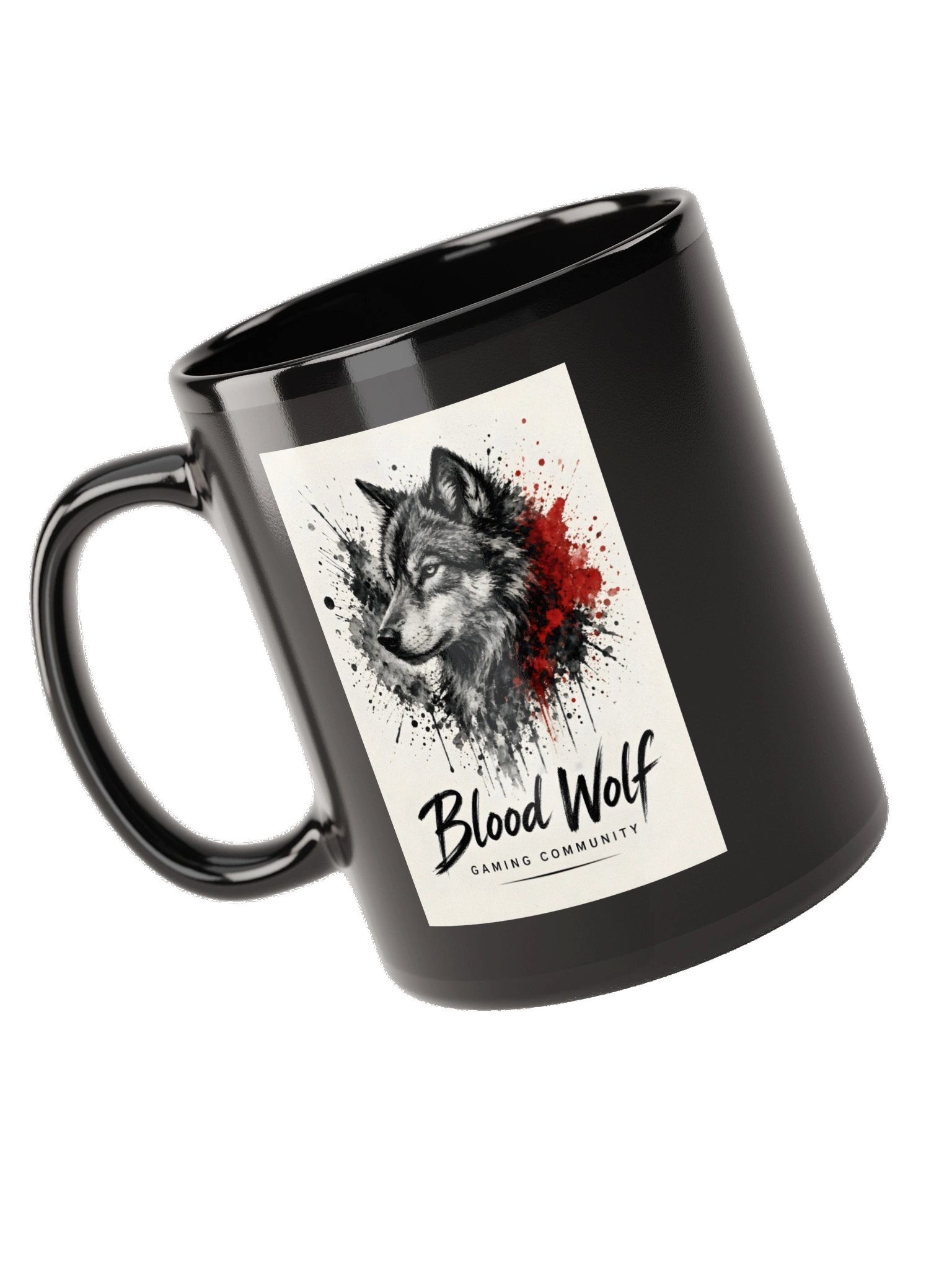 Blood Wolf Gaming Black Glossy Mug product image (9)