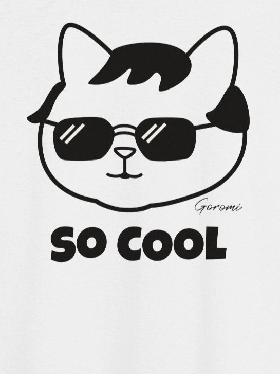 Goromi the Cat in Wig (SO COOL) - Unisex Youth Heavyweight T-shirt product image (1)