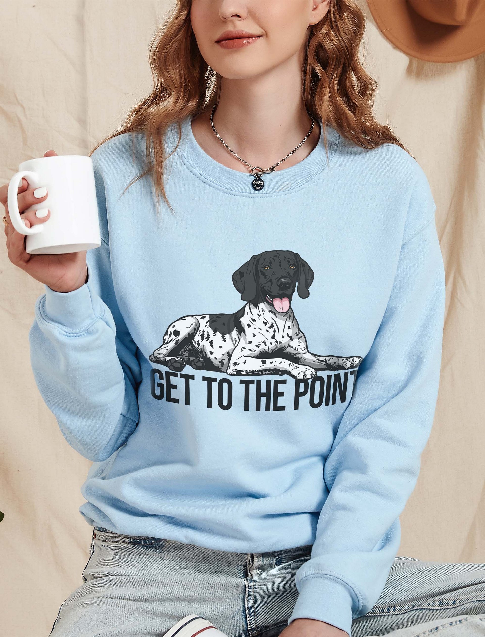 Get to the Point Sweatshirt of a German Shorthaired Pointer(Black Roan) | Funny Shirt for GSP Paw-rents product image (2)