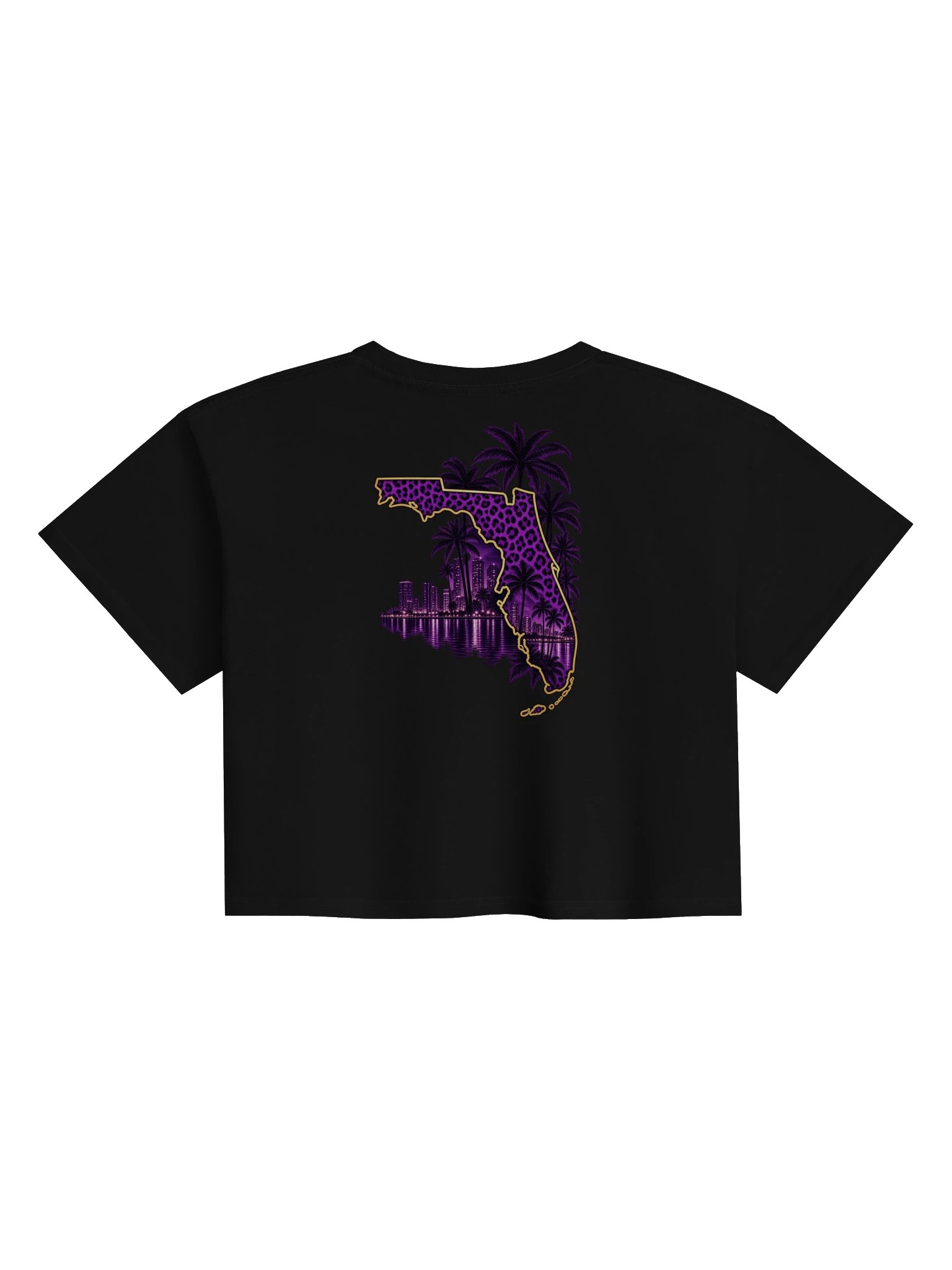 BOOTLEG Women's Purple Leopard Crop Tee product image (2)