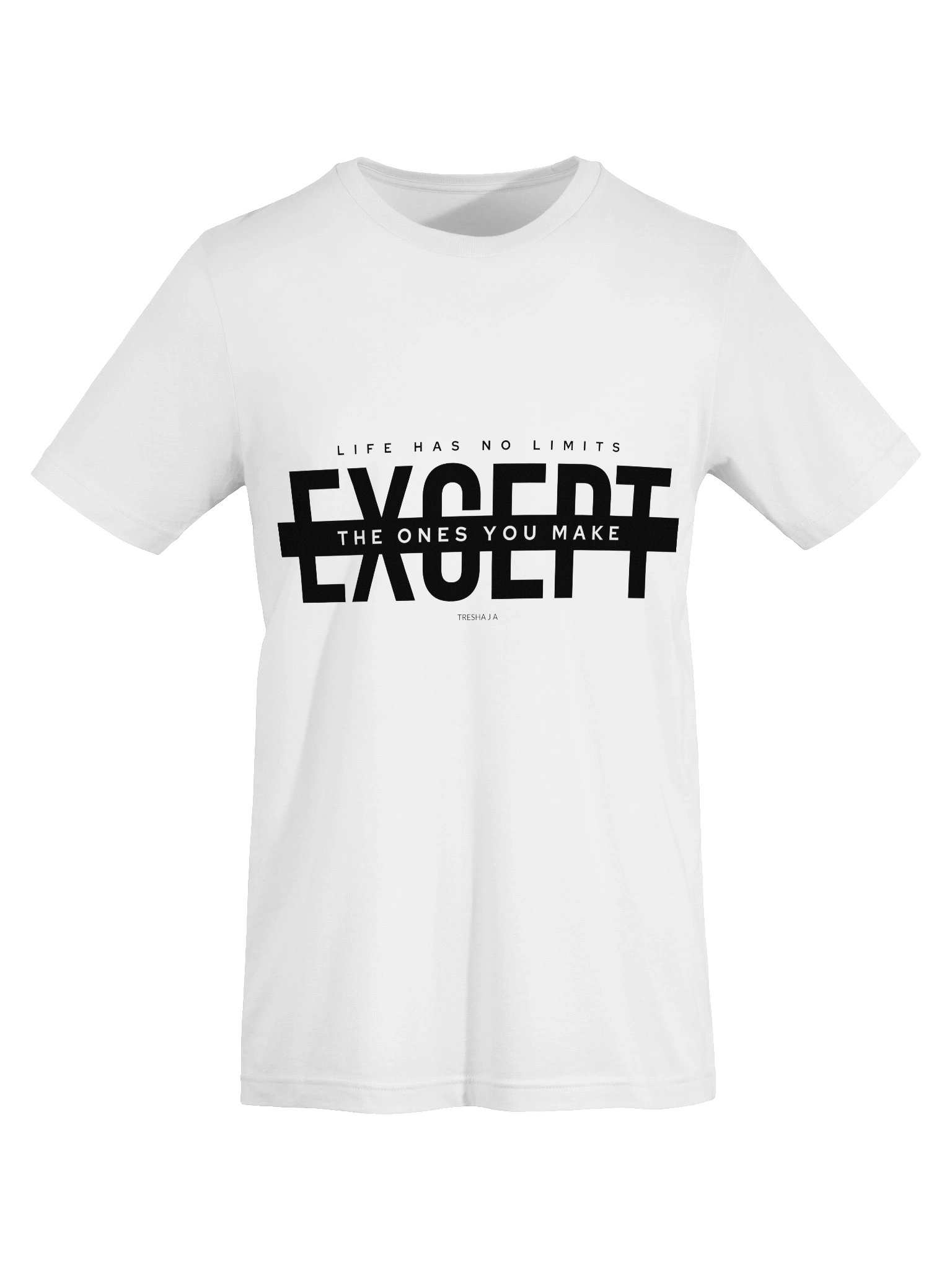 No Limits White Tee – Break the Box You Built product image (7)