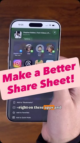 Take 5 seconds and rearrange your iPhone Share Sheet and you’ll spend way less time scrolling across apps! #iphonetips #short...