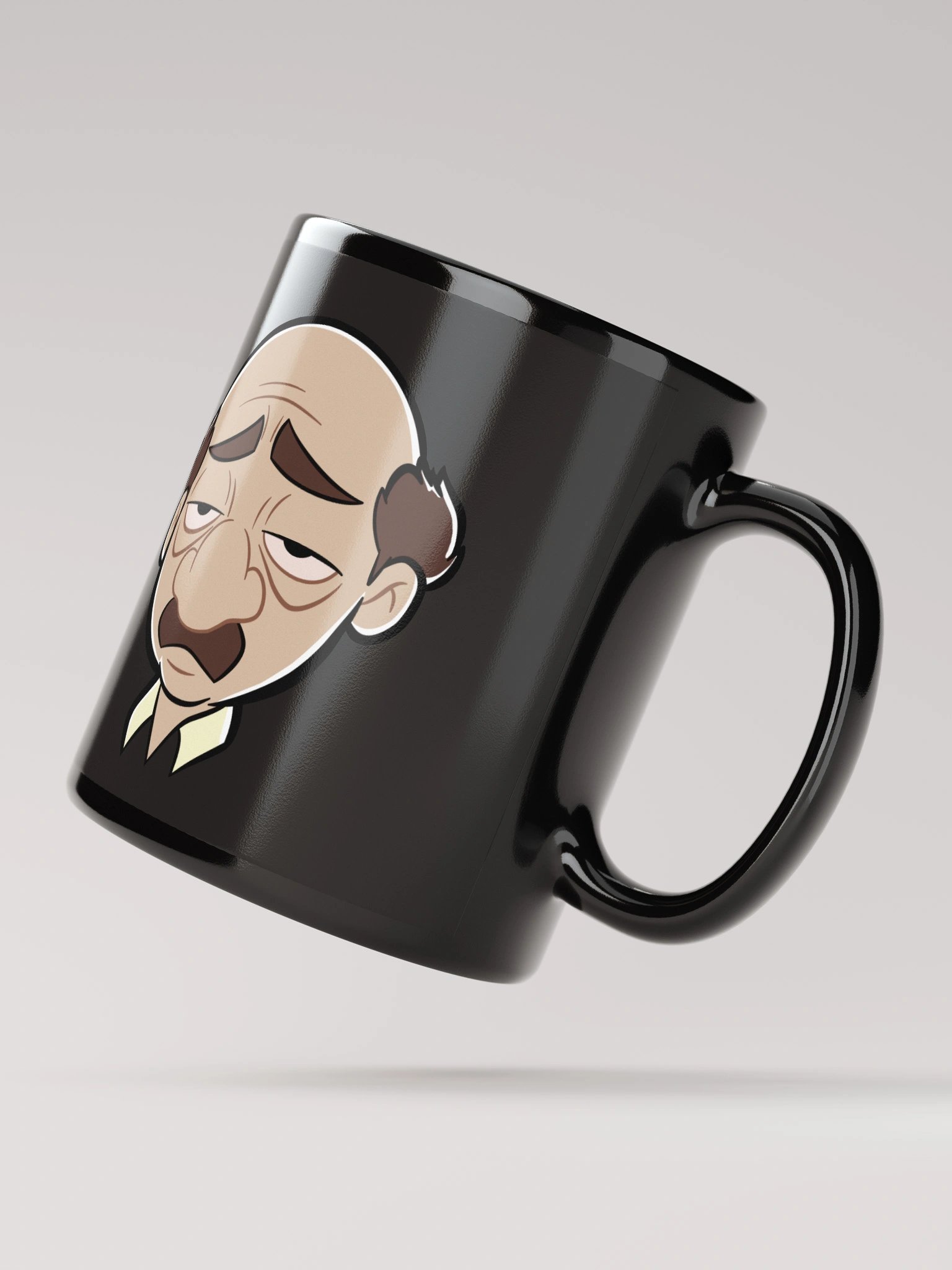 ☕️ Harut Face Mug – Black Ceramic product image (2)