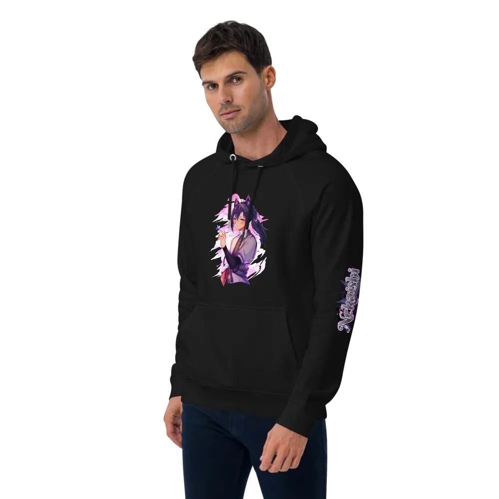 Unisex Eco Raglan Hoodie - Standard | Dark Mode product image (5)