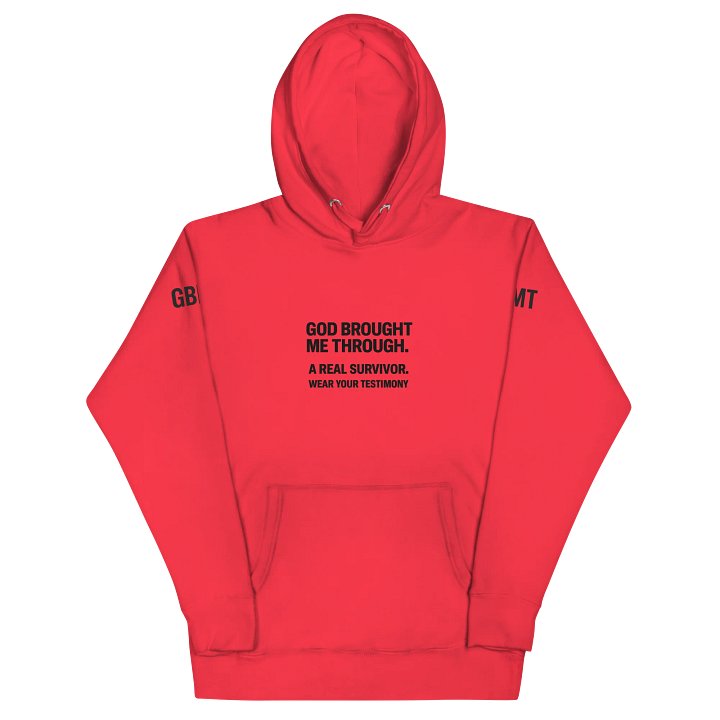 God Brought Me Through Hoodie -A Real Survivor I Wear Your Testimony Collection product image (4)