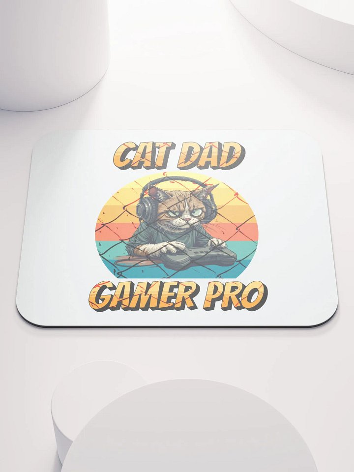 Cat Dad Gamer Pro Mouse Pad product image (2)