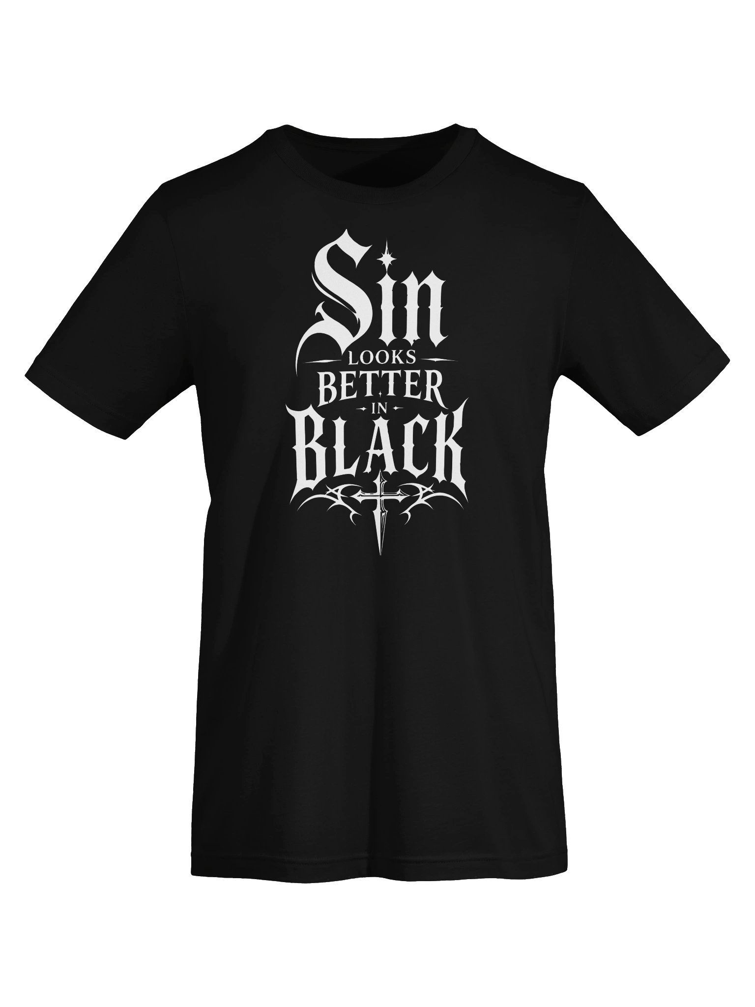 Sin Looks Better in Black- Unisex T-shirt product image (4)