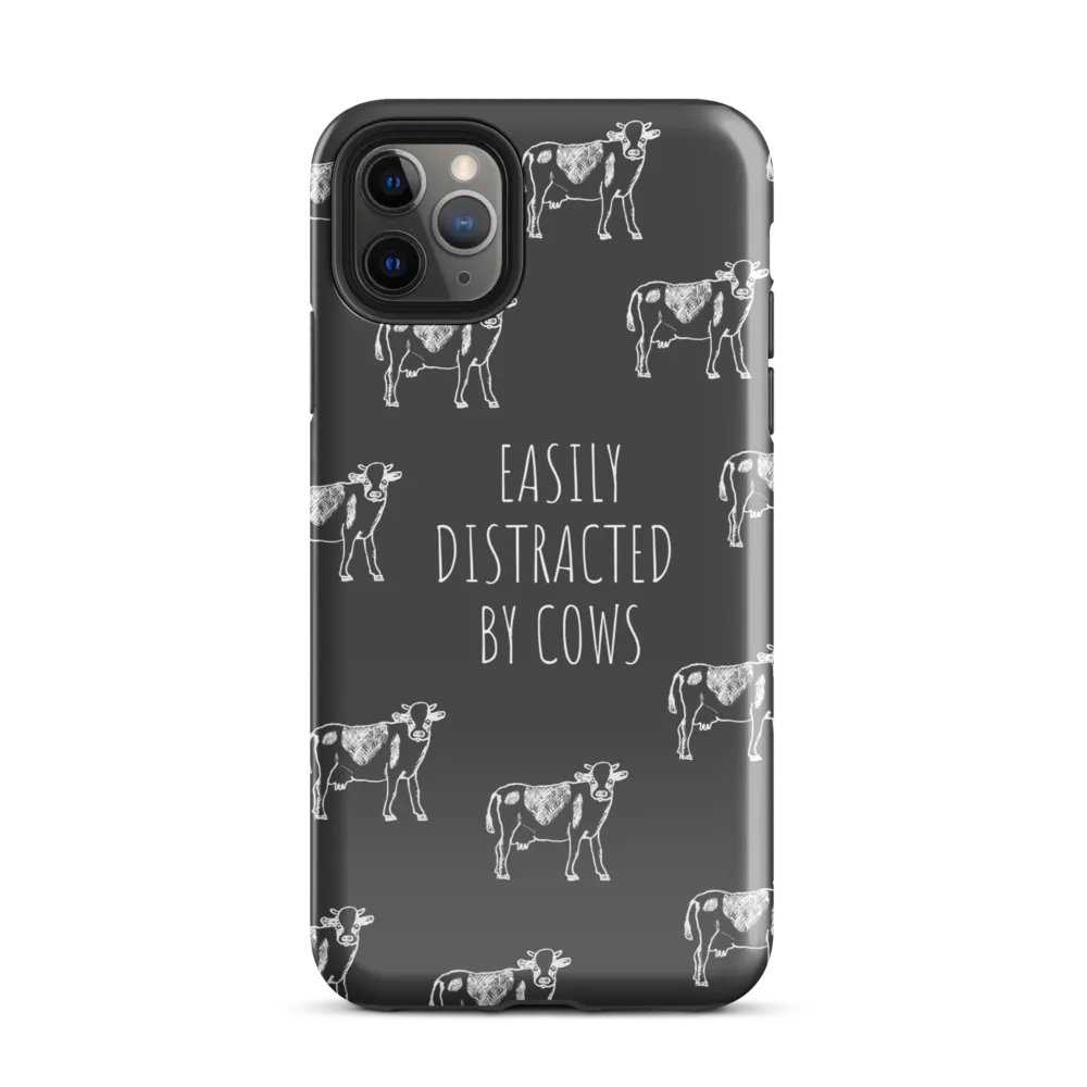 "Easily distracted by cows" black case for iPhone® product image (51)