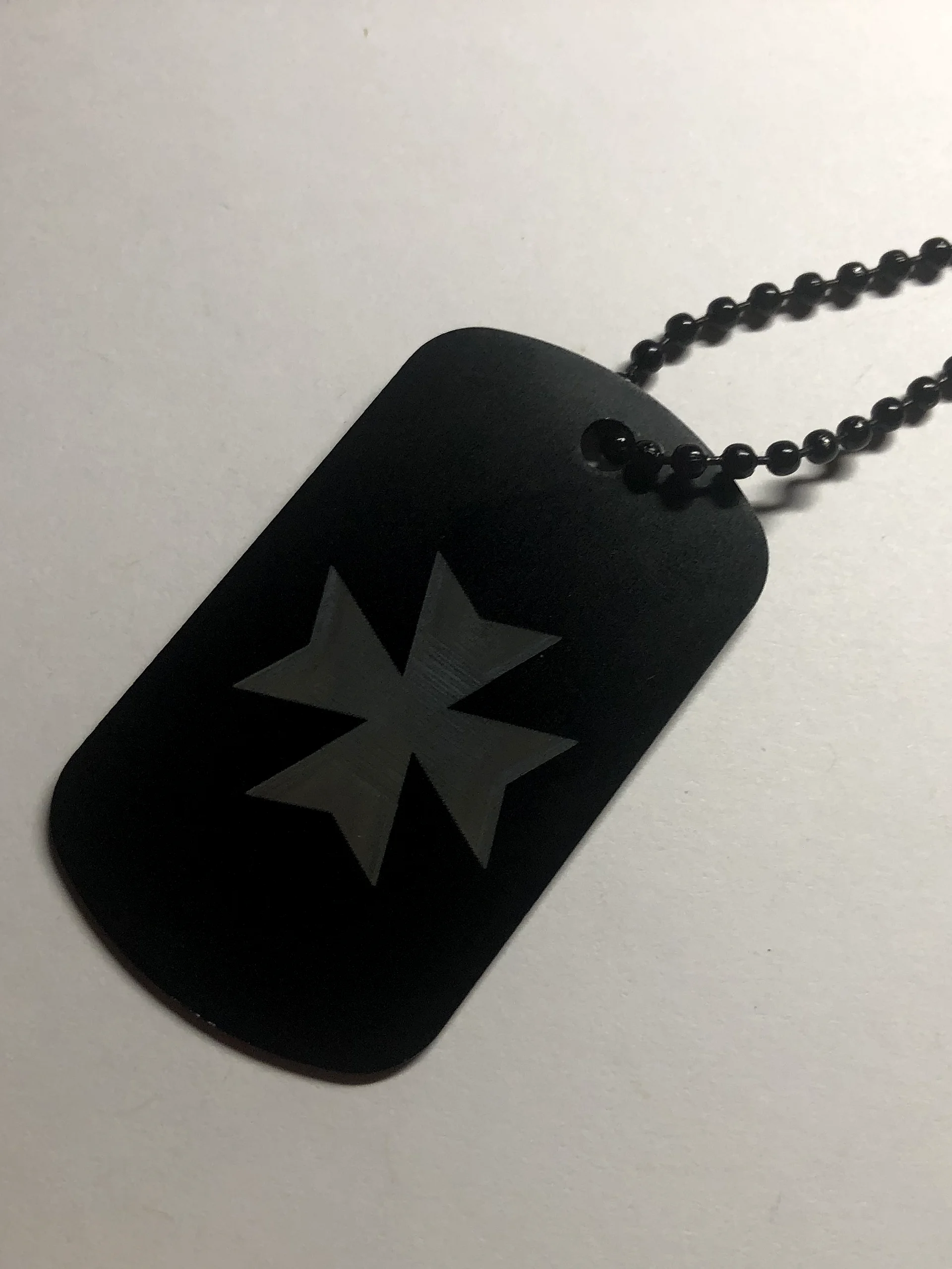 TEMPLARS - Engraved Dog Tag Pendant Necklace product image (5)