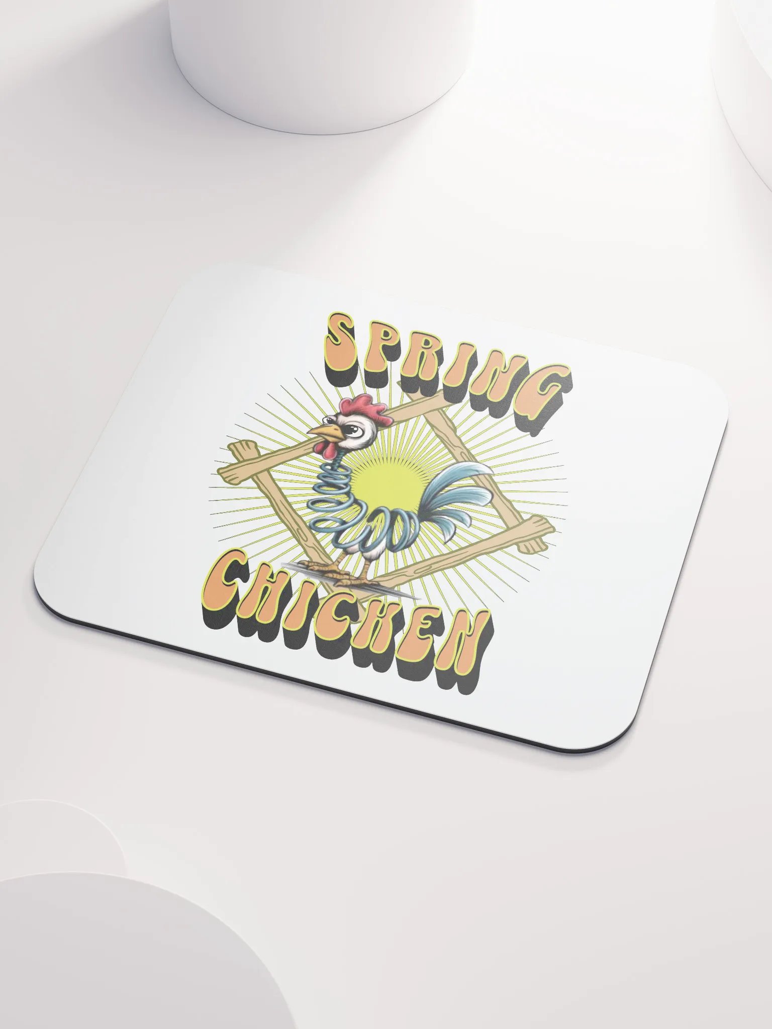 Spring Chicken Sunburst Mouse Pad product image (3)
