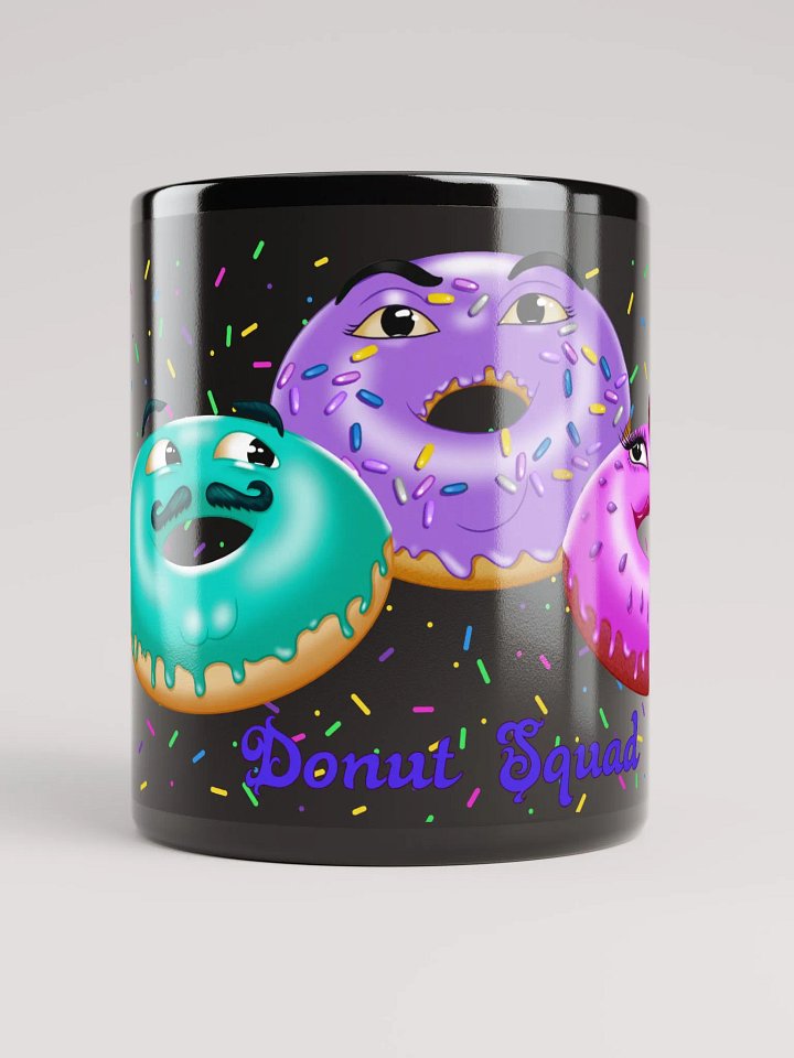Donut Squad Black Mug product image (1)