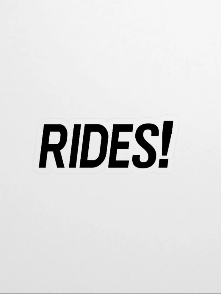 RIDES! Sticker (3"x3") product image (1)