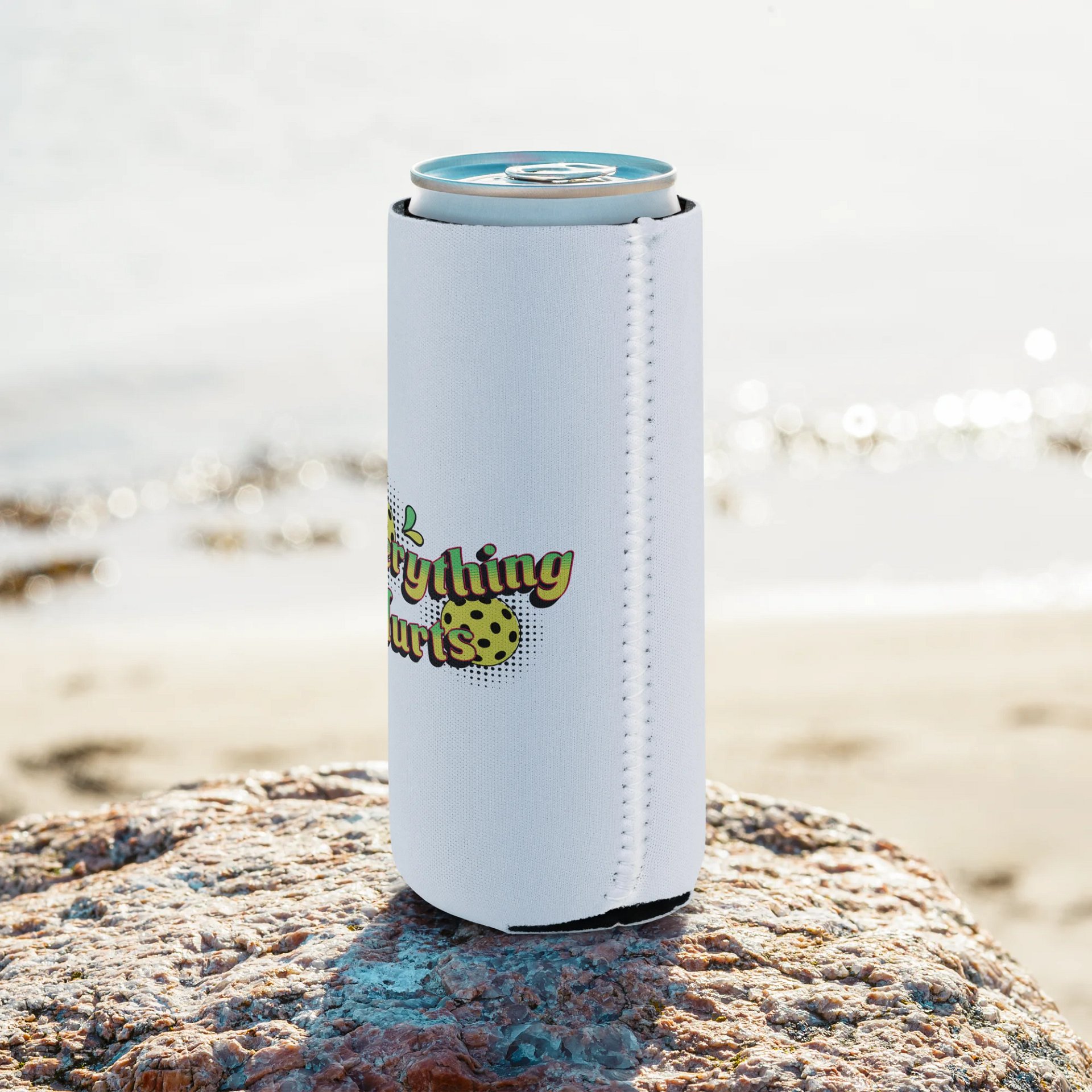 Everything Hurts Pickleball Whimsical Can Cooler product image (8)